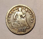 1853-P Seated Liberty Half Dime 5C No Arrows Circulated Rare Date