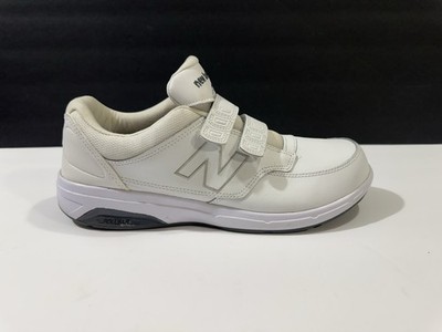 New Balance 813Hv1 Men's Hook & Loop Leather Low Top Sneakers White MW813HWT