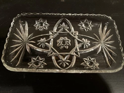 VTG Anchor Hocking Small Rectangle Relish Tray Pickle Tray 8.5 x 5" Clear Glass