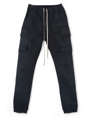 Rick Owens DRKSHDW MASTODON CUT Wachs Stretch Denim Schwarz 99X 147375170