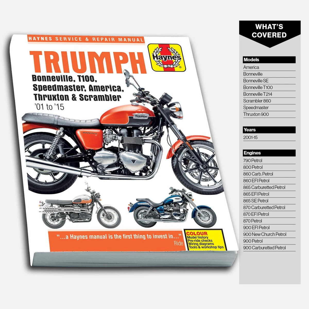 Triumph Bonneville Haynes Motorcycle Repair Manuals & Literature