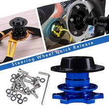 Universal Car Steering Wheel Quick Release Hub Adapter Snap Off Boss Kit Blue Universal Car Steering Wheel Quick Release Hub Adapter Snap Off Boss Kit Blue