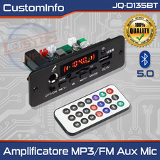 MP3 Verstärker Bluetooth 5.0 12V USB FM AUX Mic 6.5mm DIY Auto Fernbedienung