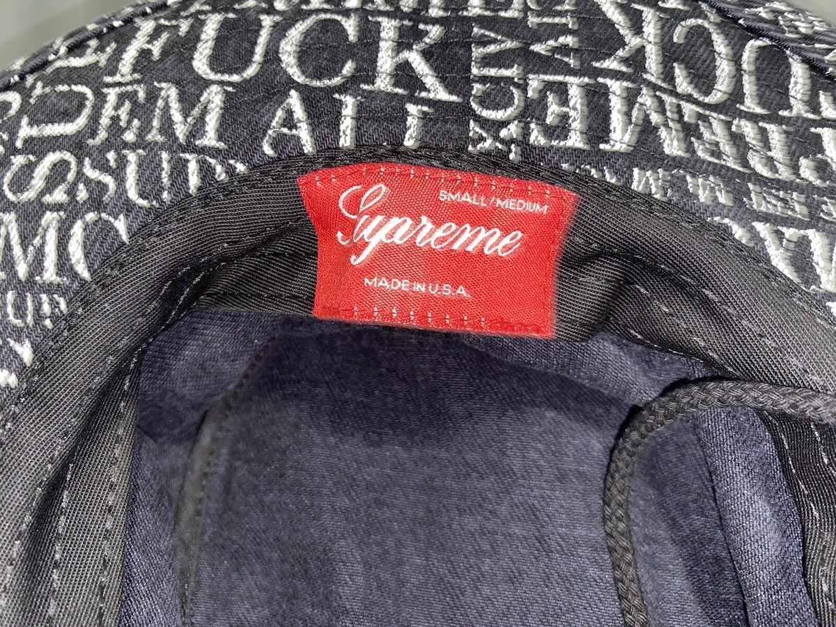 Supreme New York Fück Em All Boonie Crusher Bucket Hat DENIM Supreme New York Fück Em All Boonie Crusher Bucket Hat DENIM