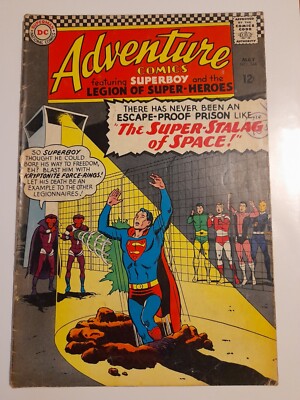 Adventure Comics #344 May 1966 VGC- 3.5 ''The Super-Stalag of Space''