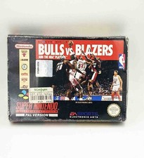 Bulls Vs Blazers and the NBA Playoffs Super Nintendo Trés Bon état