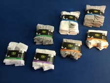 Men's socks Athletic Works in sizes 6-12 and 12-15, in various colors, 6 pack