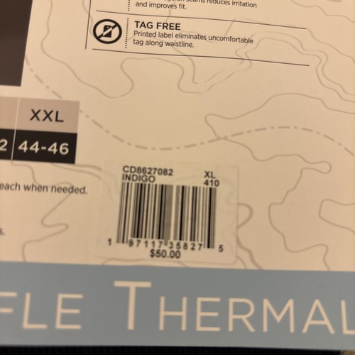 Cuddl Duds MidWeight Performance Baselayer Waffle Thermal Pants, Black, Men’s XL - Picture 10 of 10