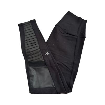 Alo Yoga 7/8 High-Waisted Moto Leggings in Black Size XS | eBay