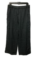NWT Elie Tahari Pants Wide Leg Ramie Lightweight Breathable Size 8 Black