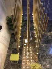 Led Staircase Chandelier Column Long Lamp Pendant Light Villa Loft Bar Lighting