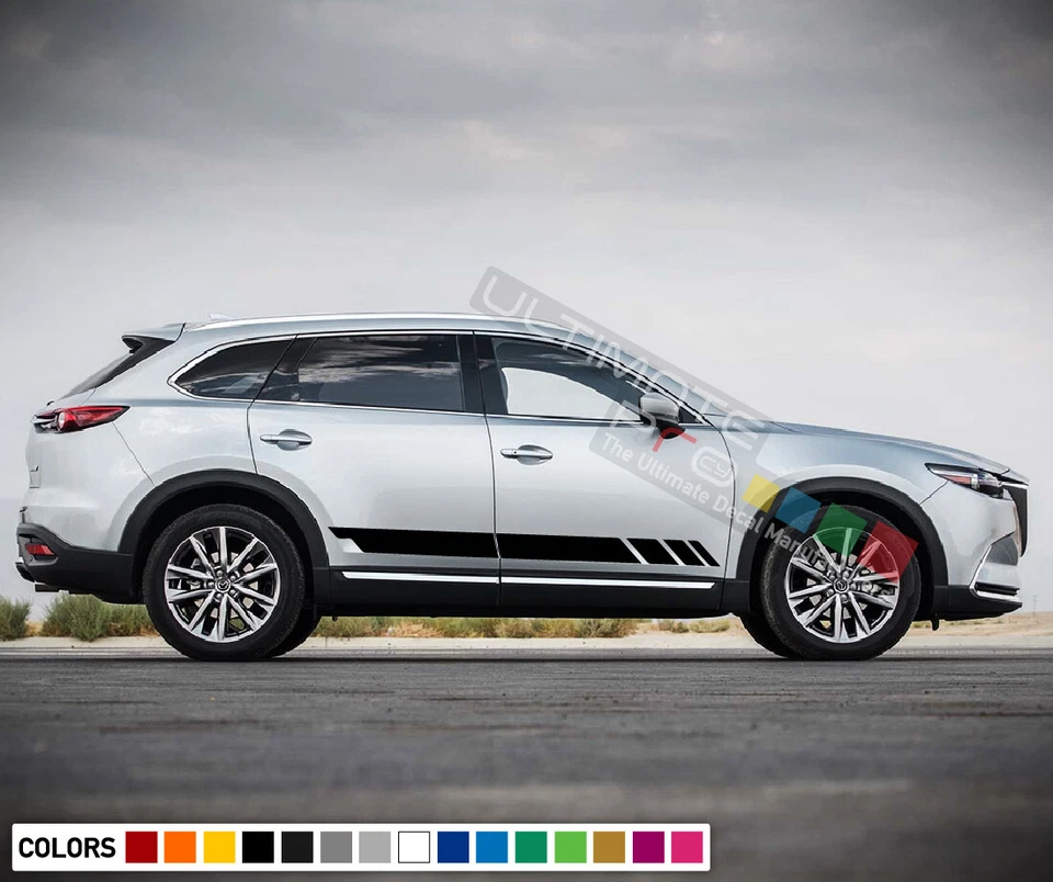 2x Calcomanía Adhesiva Vinilo Rayas Puerta Lateral para Mazda CX-9 Sport Window 2016-2018 Foto 3 de 4