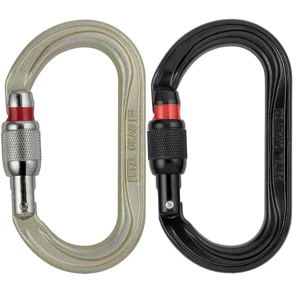 Petzl OXAN SCREW-LOCK Stahlkarabiner Oval Karabiner Schraubverschluss Klettern