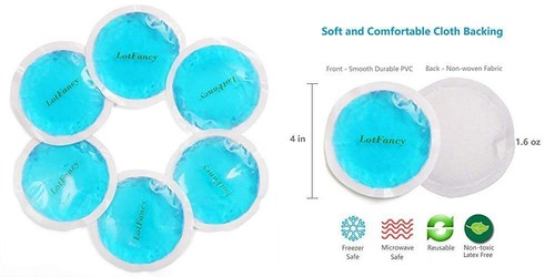 LotFancy Reusable Gel Ice Pack for Hot Cold Therapy, 6PCS Small Heating... - 第 1/9 張圖片