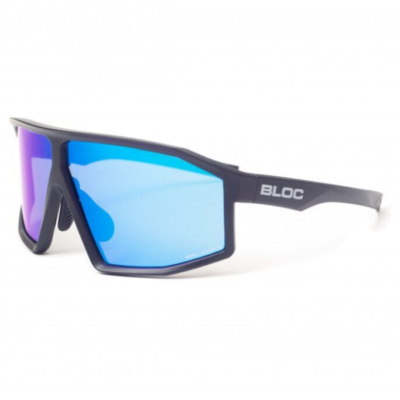 BLOC BLADE BL110 Mens/Womens Sports Sunglasses MATT BLACK BLUE MIRROR 
