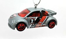 Christmas Ornament for Volkswagen Beetle Bug Grey Red