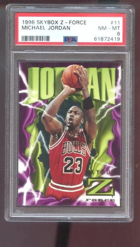 1996-97 Skybox Z-Force #11 Michael Jordan PSA 8 Graded Card NBA 96-97 ZForce