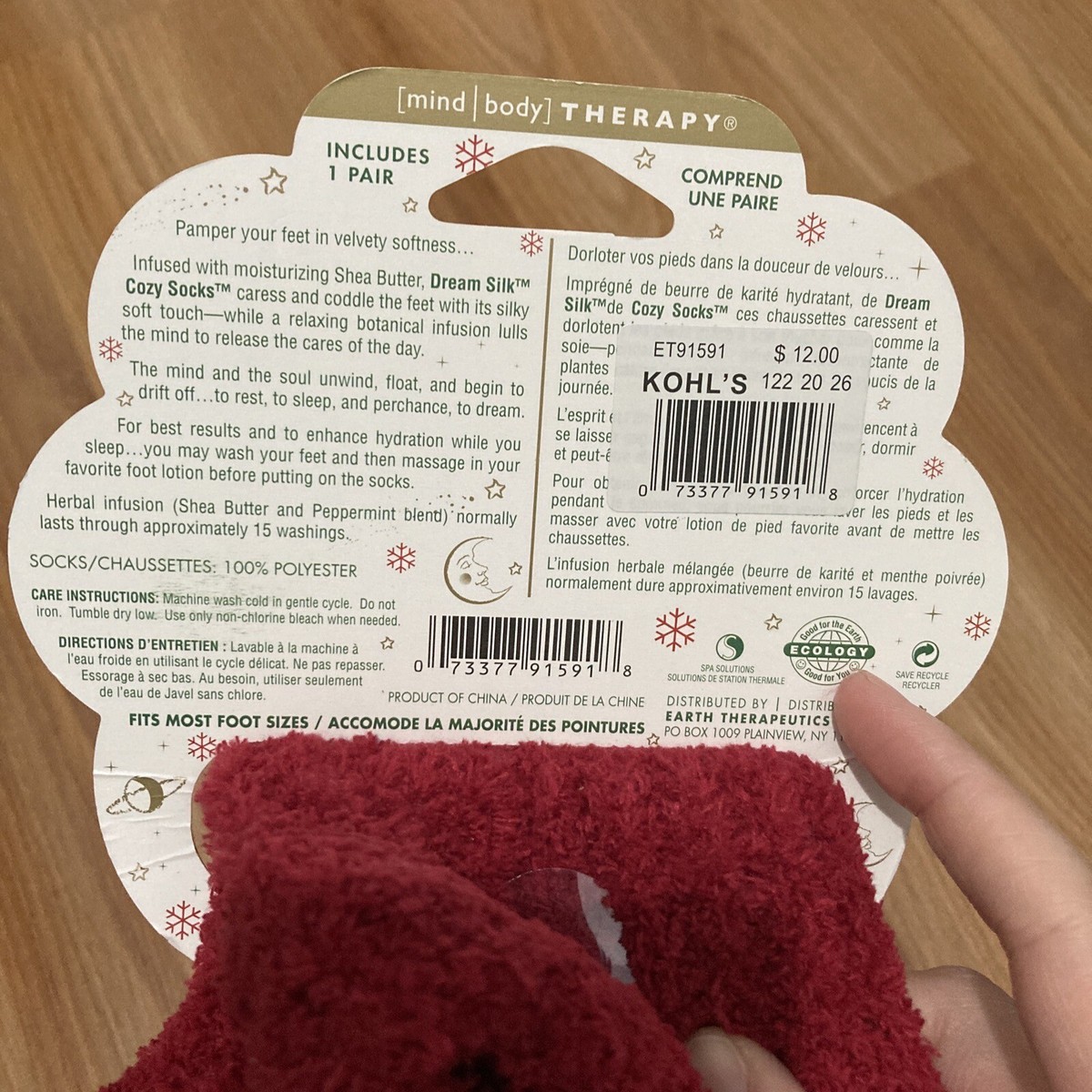 Dream Silk Cozy Socks Earth Therapeutics Shea Butter Moisture
