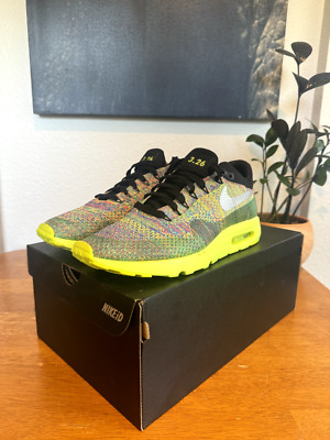 NikeAir Max 1 Flyknit ID ''AIR MAX DAY 3-26'' SZ 11 ''MULTI COLOR''