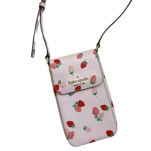 kate spade new york Staci Wild Strawberries North South Flap Phone Crossbody Bag Multicolor