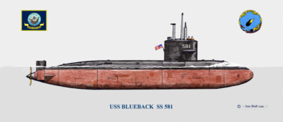 ヴィンテージ　ussブルーバック「SS-581」真鍮プレート USS Blueback SS-581 US Navy Submarine Print | eBay