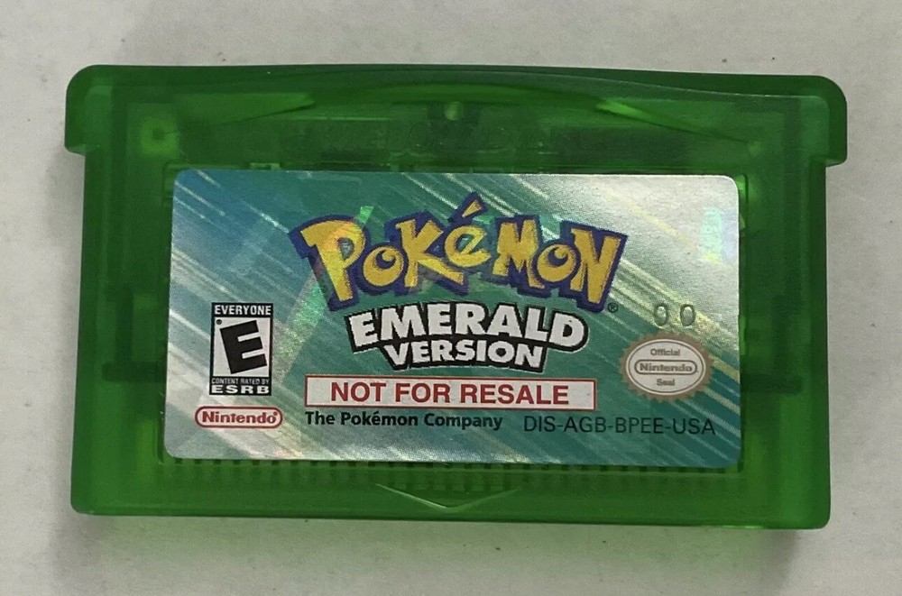 **Not for Resale** GBA Pokemon Emerald Version Authentic Tested Rare Store Cart