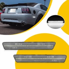OE Style Clear Lens White LED Rear Side Marker Lights For 1999-04 Ford Mustang