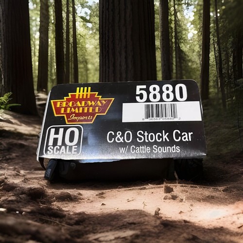 COCHE DE STOCK C&O SCALE HO BROADWAY LIMITED #5880 con sonidos de ganado | Zustand: New