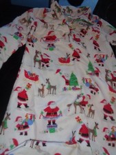 Pottery Barn Kids Jolly Santa size 7 nightgown mono Caprice Christmas New wo tag