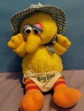 VTG 1983 Sesame Street Baby Big Bird Playskool Softies 11" Stuffed Plush Toy