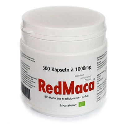 300 Stk. RED MACA® KAPSELN à 1000mg - rote MACA - ORIGINAL aus Peru Inkanatura™