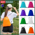 Backpack Sport Pack String Tote Gym Bag Cinch Sack Schoolbag Drawstring New AUS