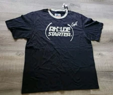 Rhude x Starter Black White Tee Shirt, Size Large  New NWT