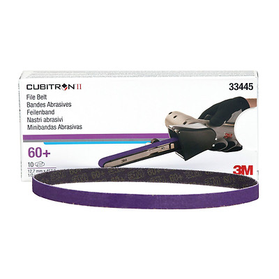 3M Cubitron II File Belt, 1/2'' X 18'' 60+ grit, 33445 For 3M Belt Sander 10/Box