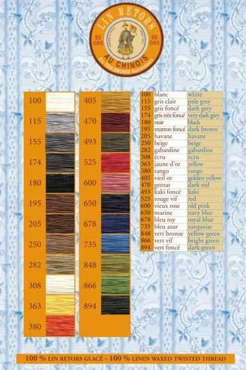 Toulemonde Fil Au Chinois Waxed Linen Thread Size 40 Capsules 50M.choose color - Image 2 of 2