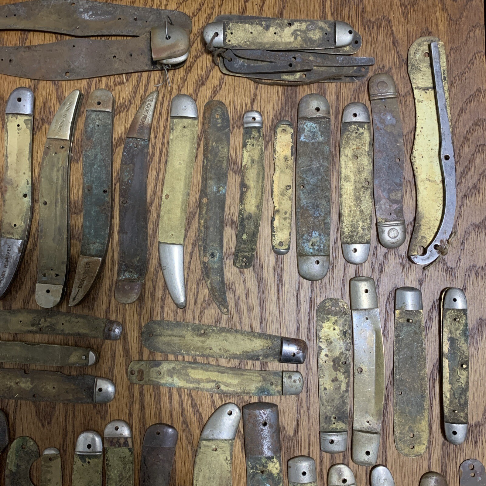 Vintage Lot Of Pocket Knife Brass Liners And Bolsters Parts Repair eBay