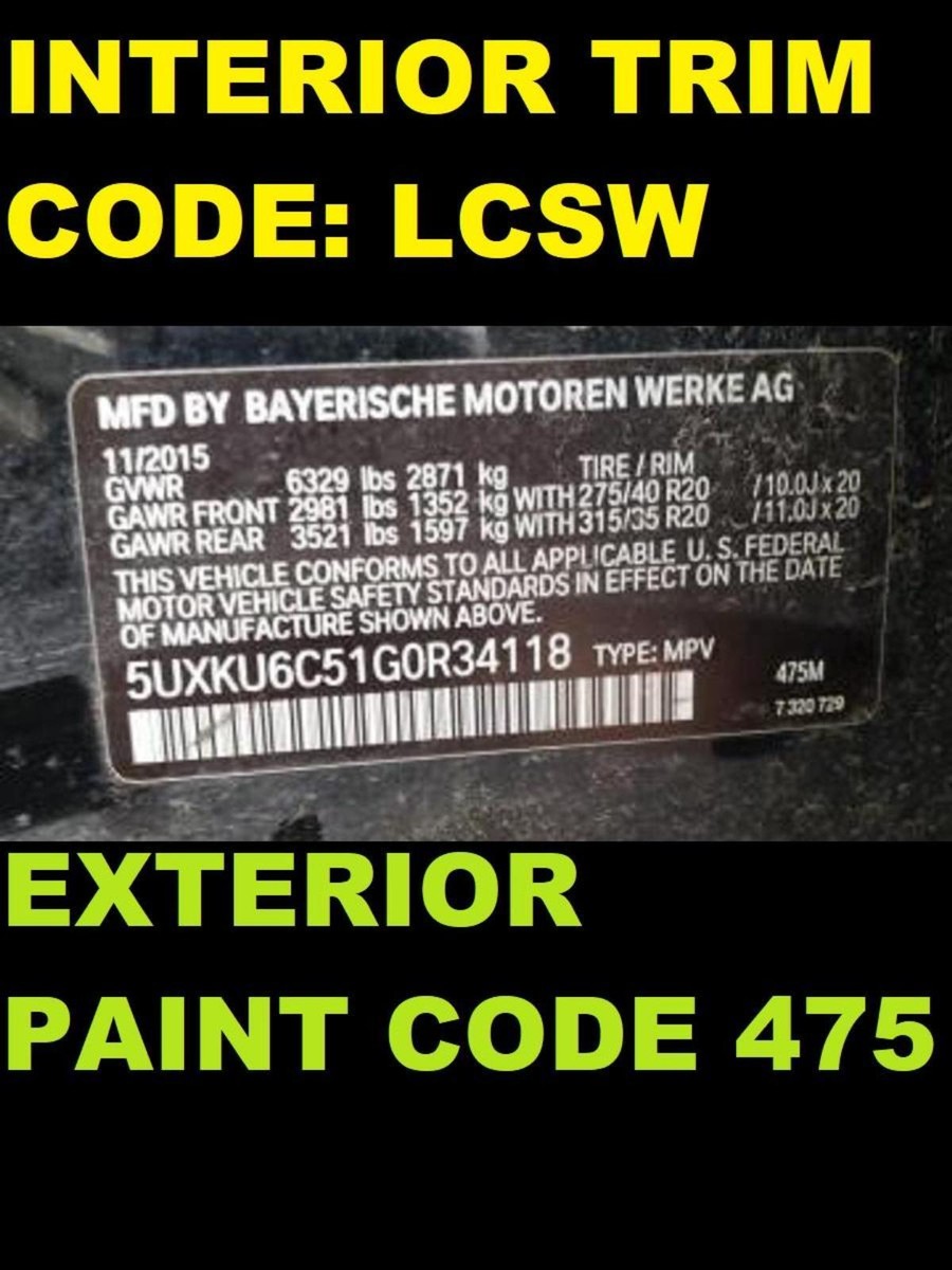 2015 2016 2017 2018 2019 BMW X6 Rear View Mirror Automatic Dimming