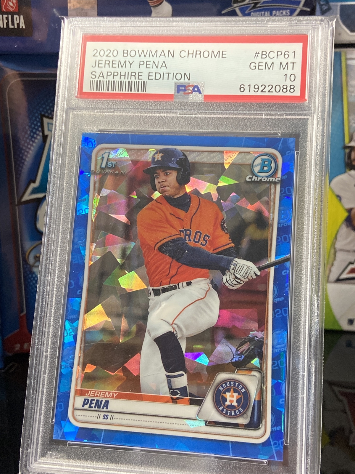 2020 Bowman Chrome Sapphire Edition Jeremy Pena 1st PSA 10 GEM MINT #BCP61