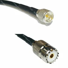 USA-CA RG58 MINI UHF MALE to SO239 UHF FEMALE Coaxial RF Pigtail Cable