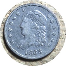 buste coiffé elfe demi dime 1833 hd33