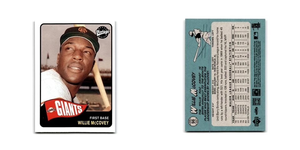 2003 Upper Deck Vintage Willie McCovey Giants #96 - Image 3 of 3