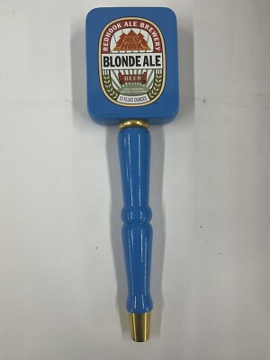 Redhook Ale Brewery Blonde Ale Wood and Metal Blue Beer Pull Keg Tap Handle Bar