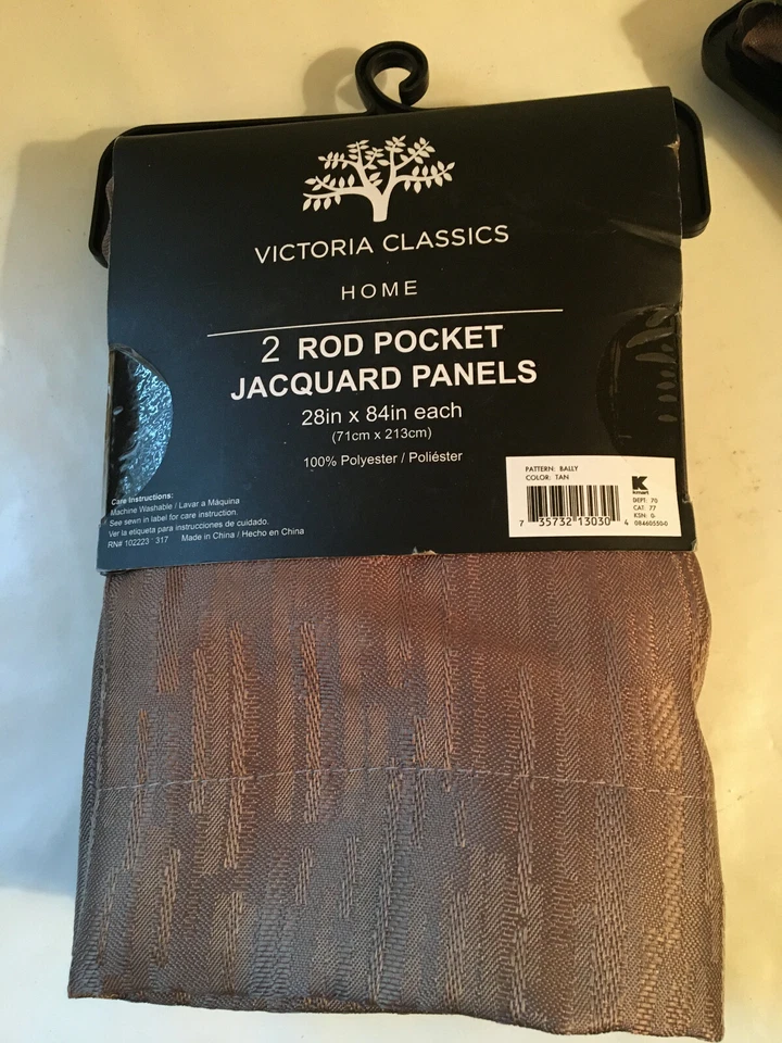 Paneles Jacquard de Bolsillo de 2 Varilla, 28" por 84", 2 Juegos, Total de 4 Paneles Foto 3 de 3