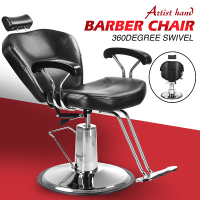 Black Recline Hydraulic Barber Chair Styling Salon Beauty Shampoo Spa Equipment