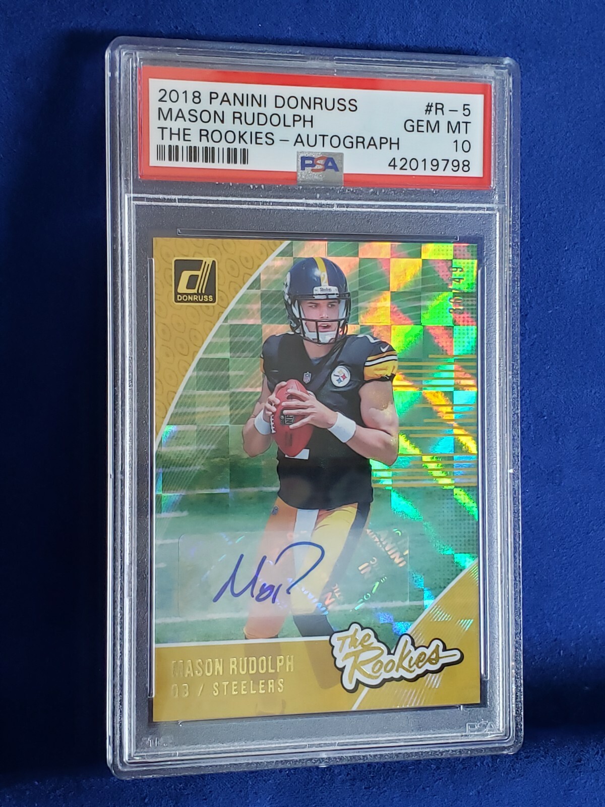 Mason Rudolph Panini Donruss the Rookies #R5 Autograph