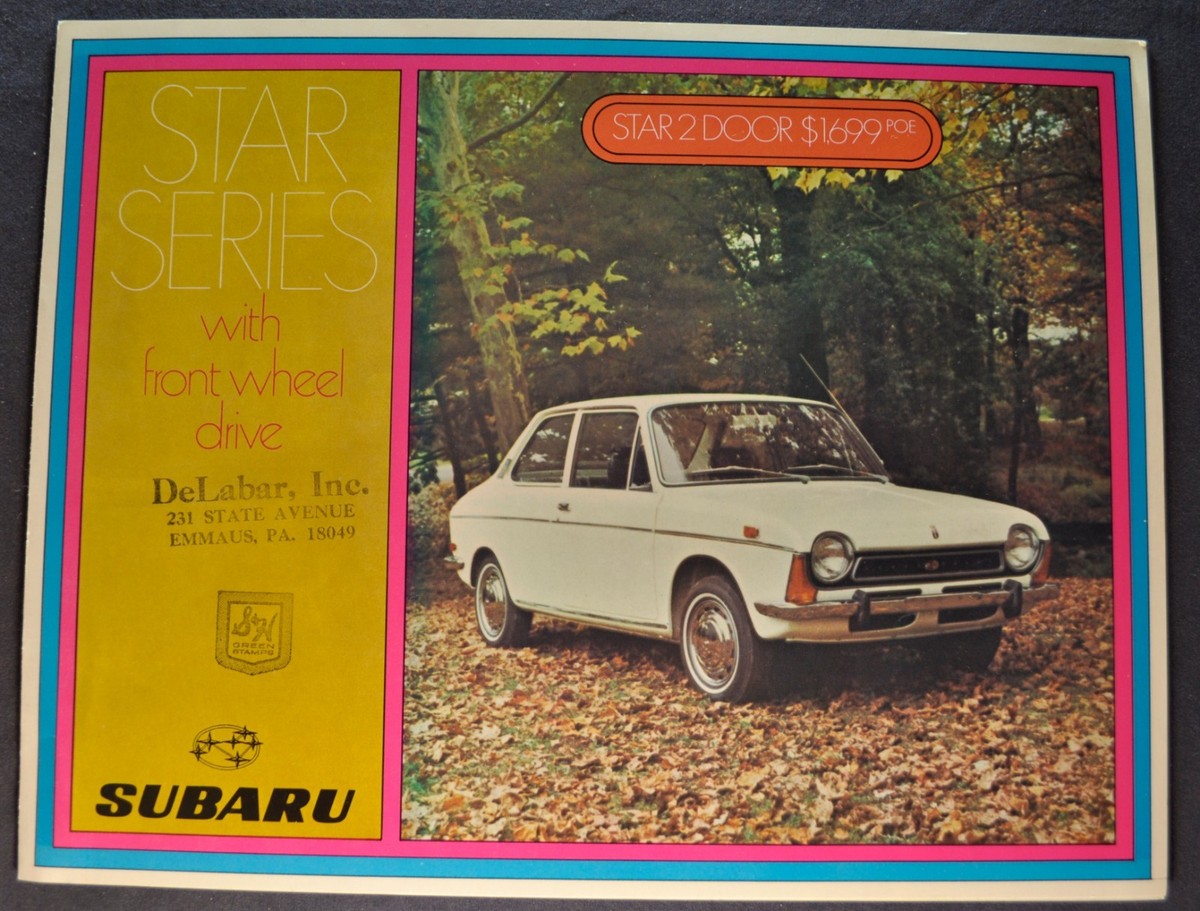 1971 Subaru Star Sedan Sales Brochure Folder Excellent Original 71
