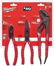 Milwaukee 48-22-6331Comfort Grip Pliers Set Alloy 3pk