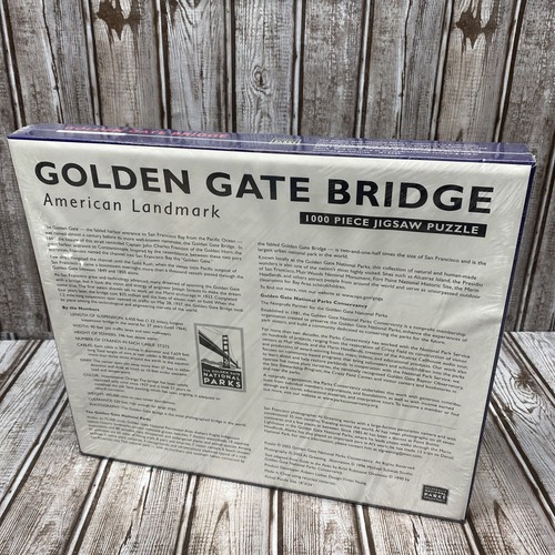 New Sealed GOLDEN GATE BRIDGE 1000 Piece Jigsaw Puzzle California National Parks - Picture 2 of 2
