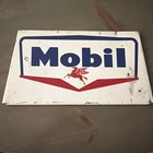 Vintage Mobil Tire Display Stand Pegasus Mobil Oil Co, Sign VG+