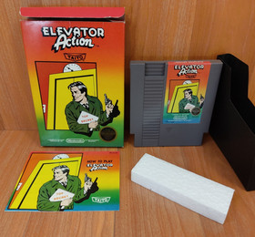 Nr MINTY BOX CIB Elevator Action complete in nintendo nes collector lot CLEAN A+